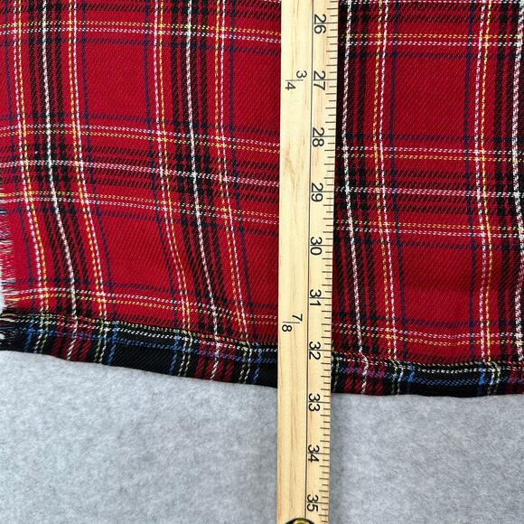 J.Jill Scarf WMNS Red Black Multi Mixed Plaid Tartan Infinity Winter Holiday - Picture 7 of 8